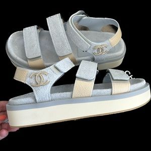Chanel dad sandals NWT 40